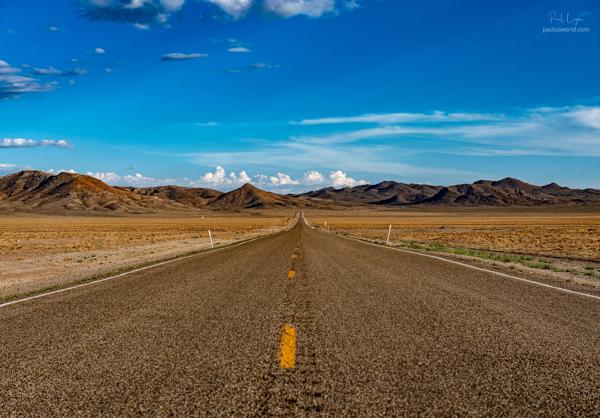 The famous Extraterrestrial Highway in Nevada.